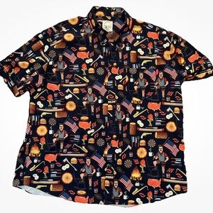 RSVLTS City of Pawnee Parks Rec Ron Swanson Shirt BBQ USA